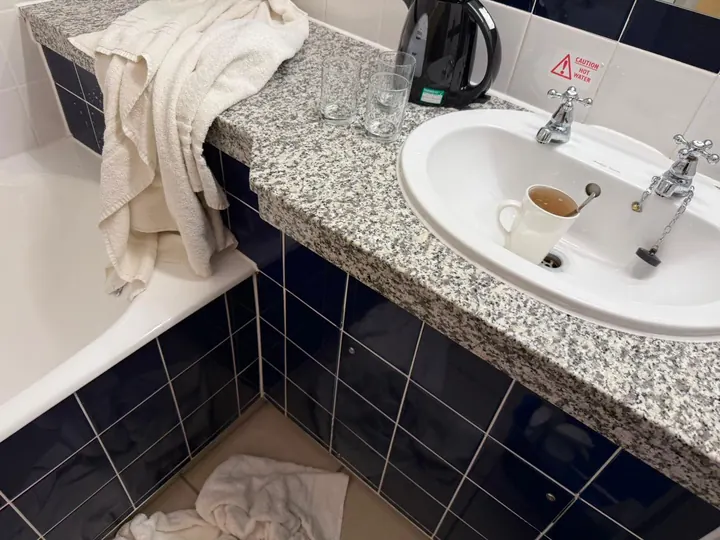 Bathroom reset, before cleaning